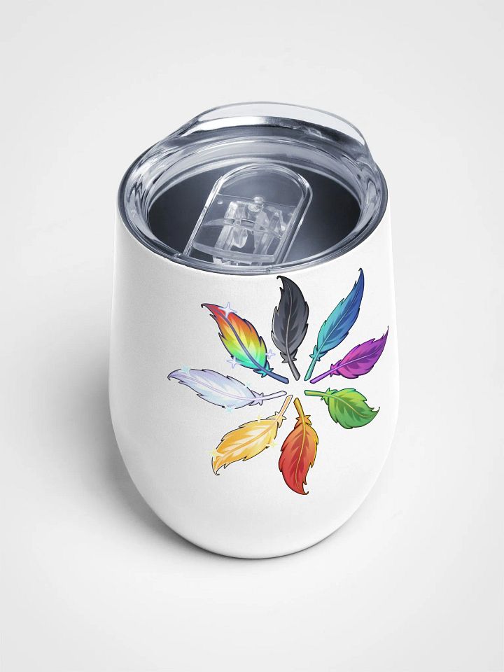 Circle of Feathers Wine Tumbler product image (1)