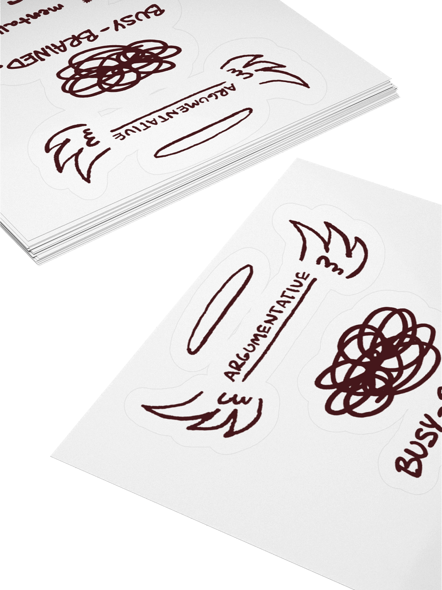 maroon sticker pack #1 product image (11)
