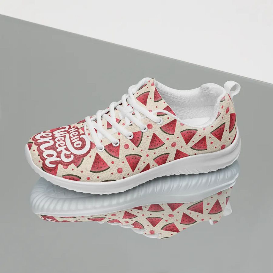 Hello Weekend Watermelon All Over Print Athletic Shoes product image (7)