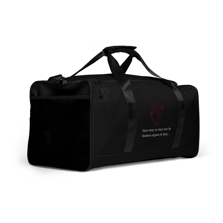 there may or may not be human organs in here... BLACK DUFFLE BAG product image (2)