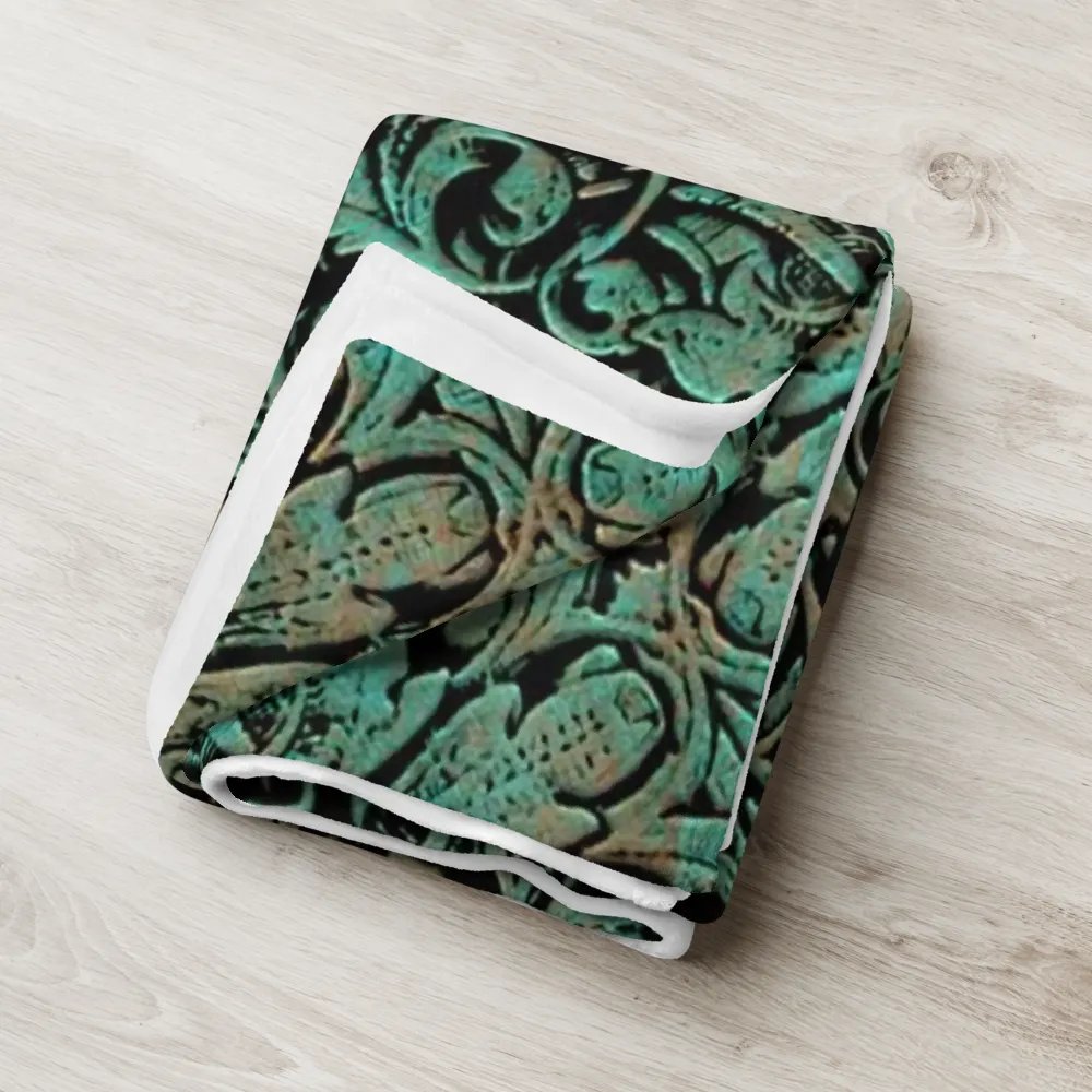 Copper Patina Floral Pattern Throw Blanket product image (18)