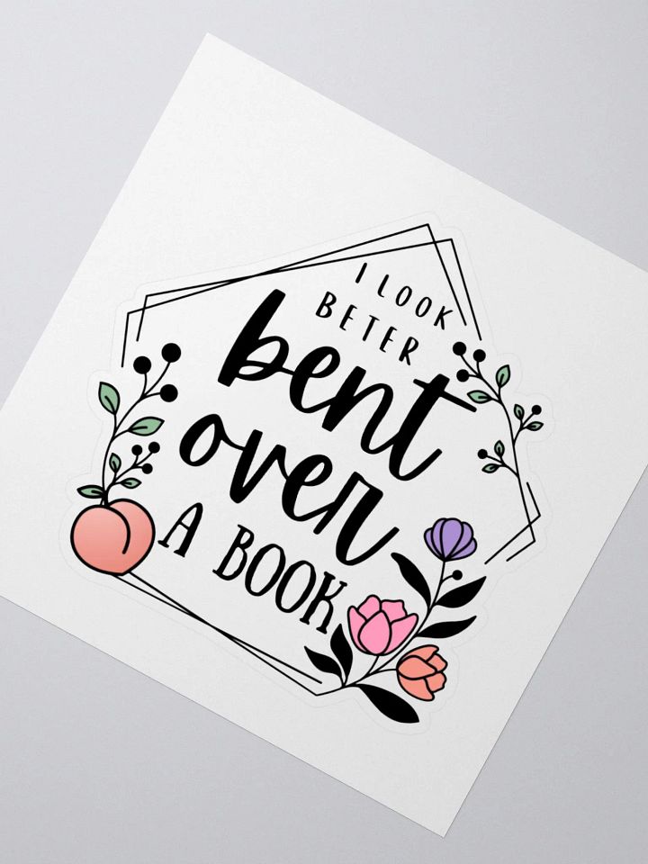 Bent Over A Book Sticker product image (2)