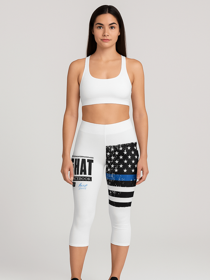 Nik The Hat | White Leggings – Summer ’25 BACK THE BLUE Edition product image (1)