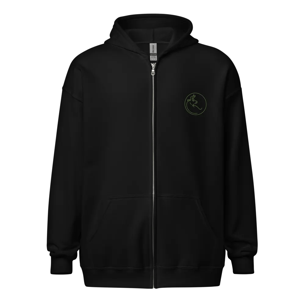Minimalist Taurus Circle Zip Hoodie product image (1)