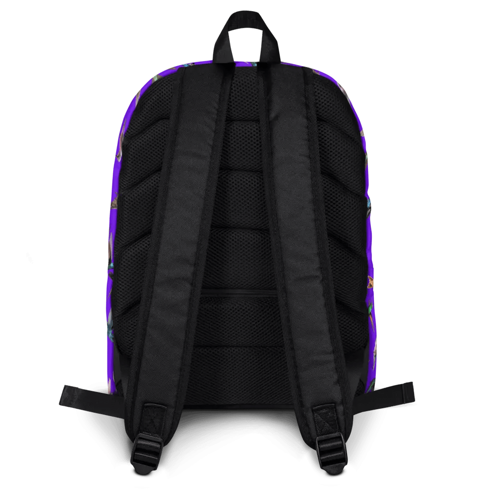 umming birds purple All-Over Print Backpack for arty friends birders product image (8)