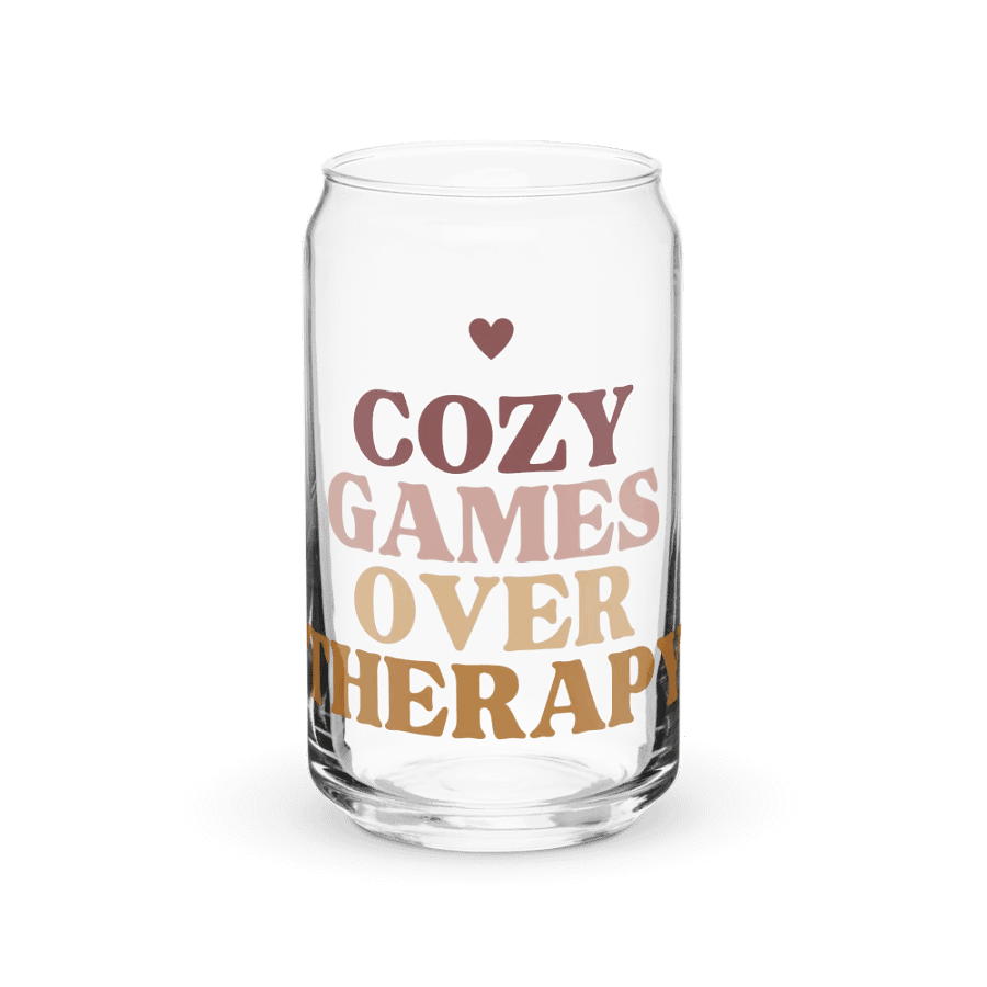 Cozy Games Over Therapy Can Glass product image (2)