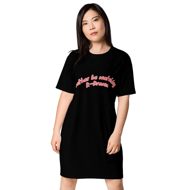 rather be watching kdrama cozy shirt dress product image (1)