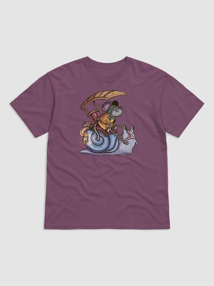 Grandma Mouse Riding Snail - Whimsical Fantasy T-Shirt product image (1)