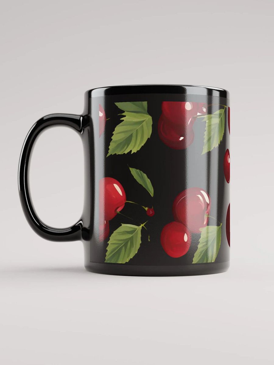 Cherry Blooms Fruit Design Black Mug product image (12)