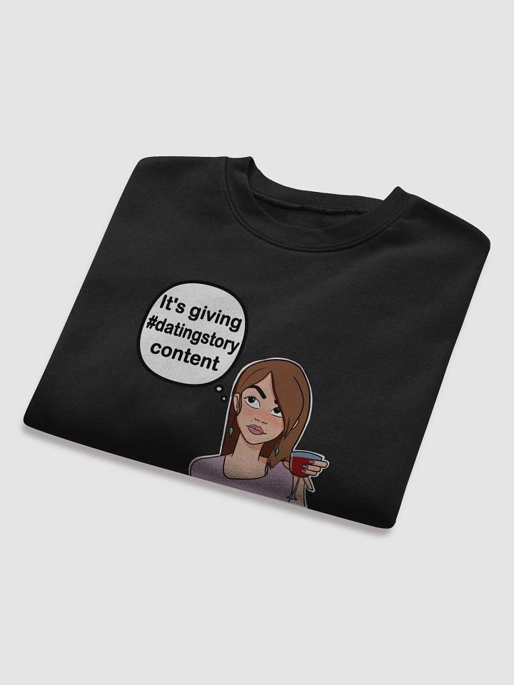 Dating Story Content - CROP sweatshirt, raw hem product image (2)