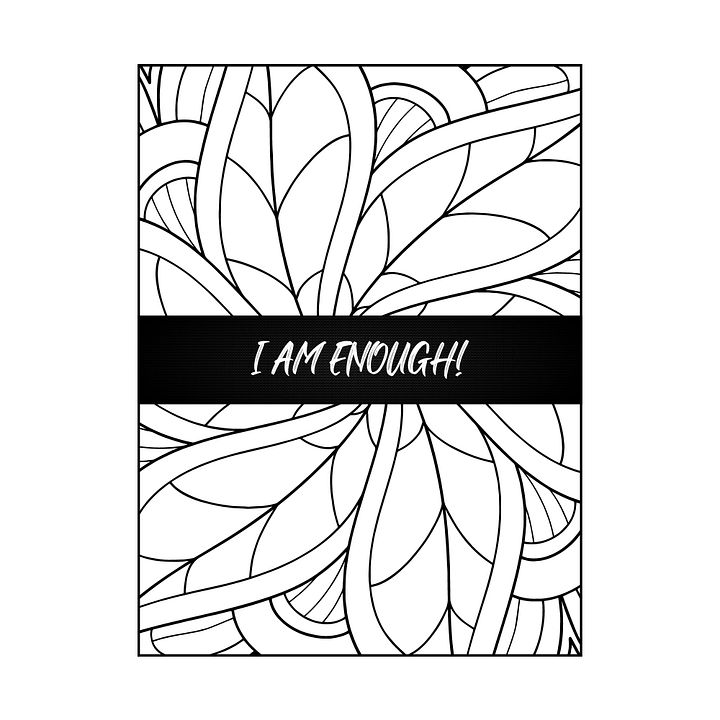 Digital Positive Affirmation Adult Coloring Book for Women 8.5x11 product image (2)