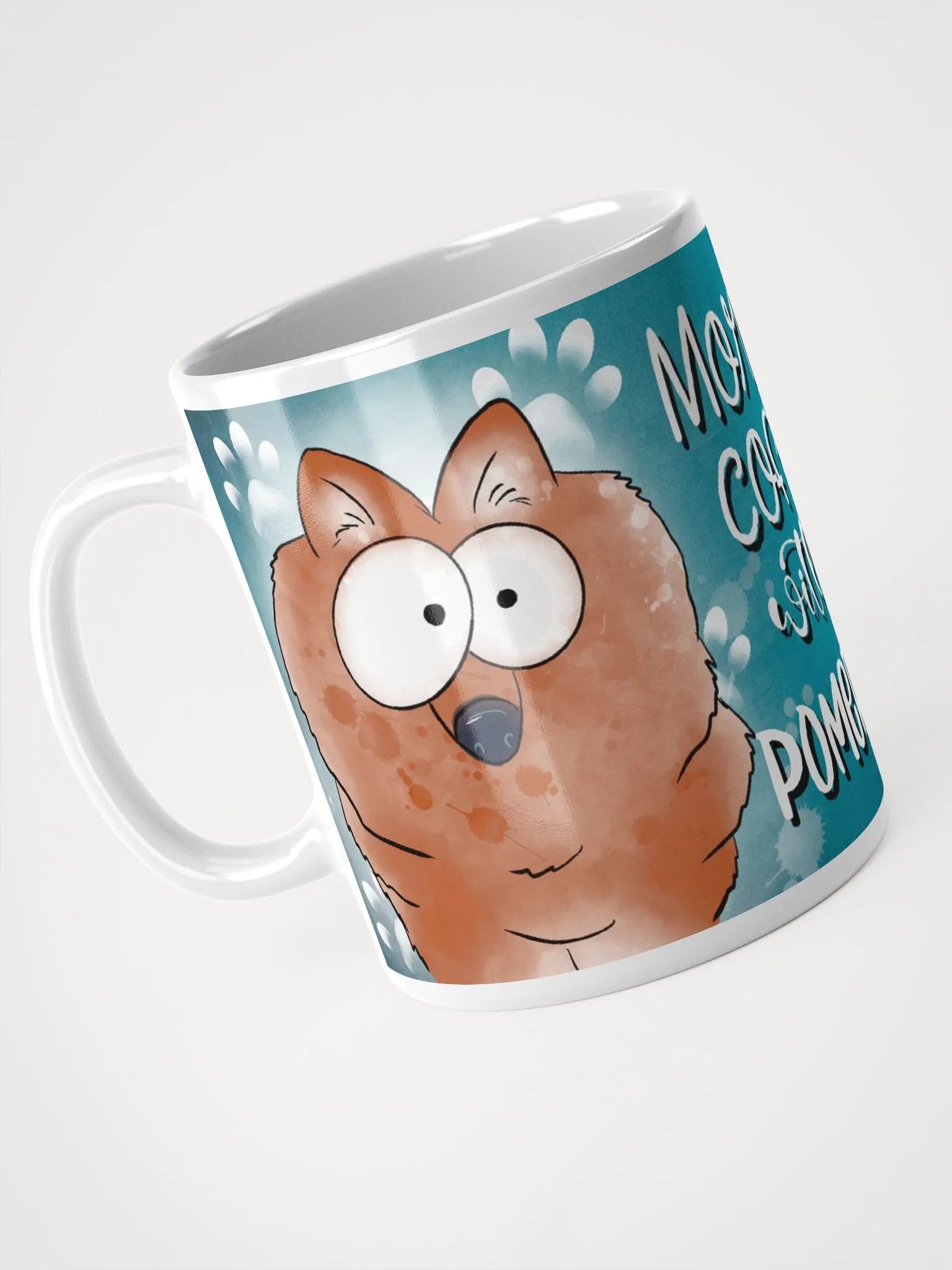 Morning Coffee with My Pomeranian Mug product image (3)