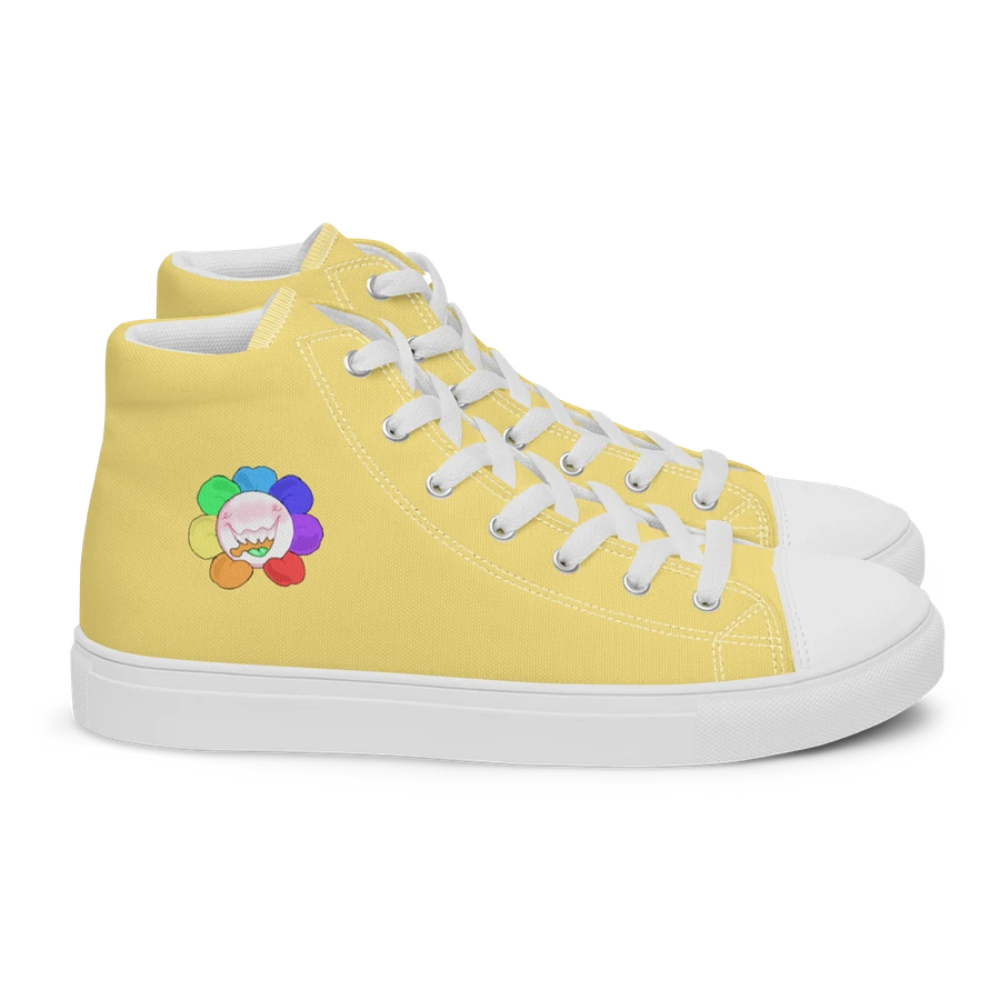 Pastel Yellow and White Flower Sneakers product image (15)