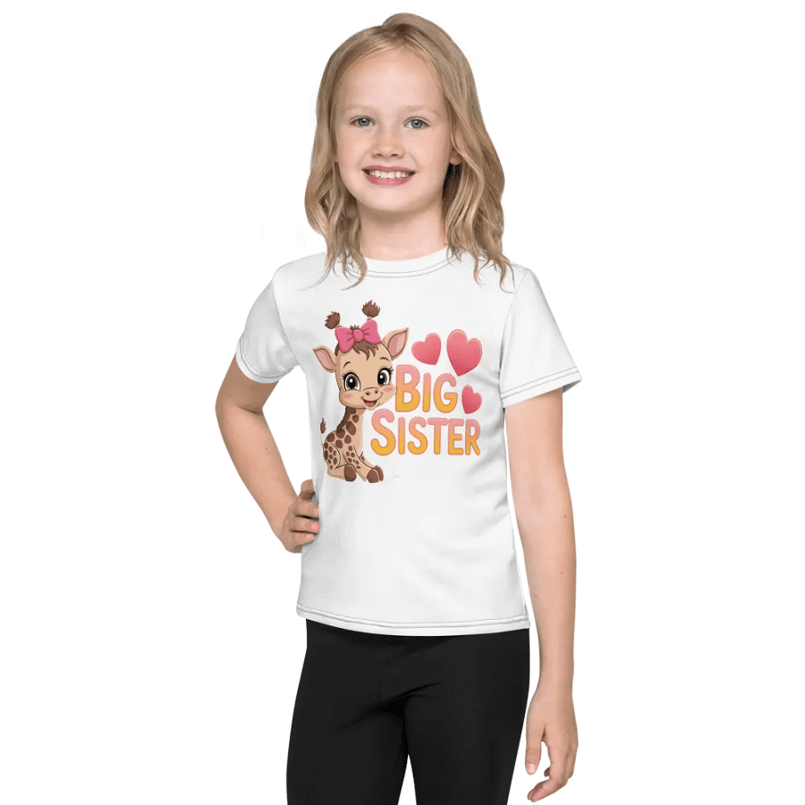 Big Sister Giraffe All-Over Print Kids T-Shirt product image (1)