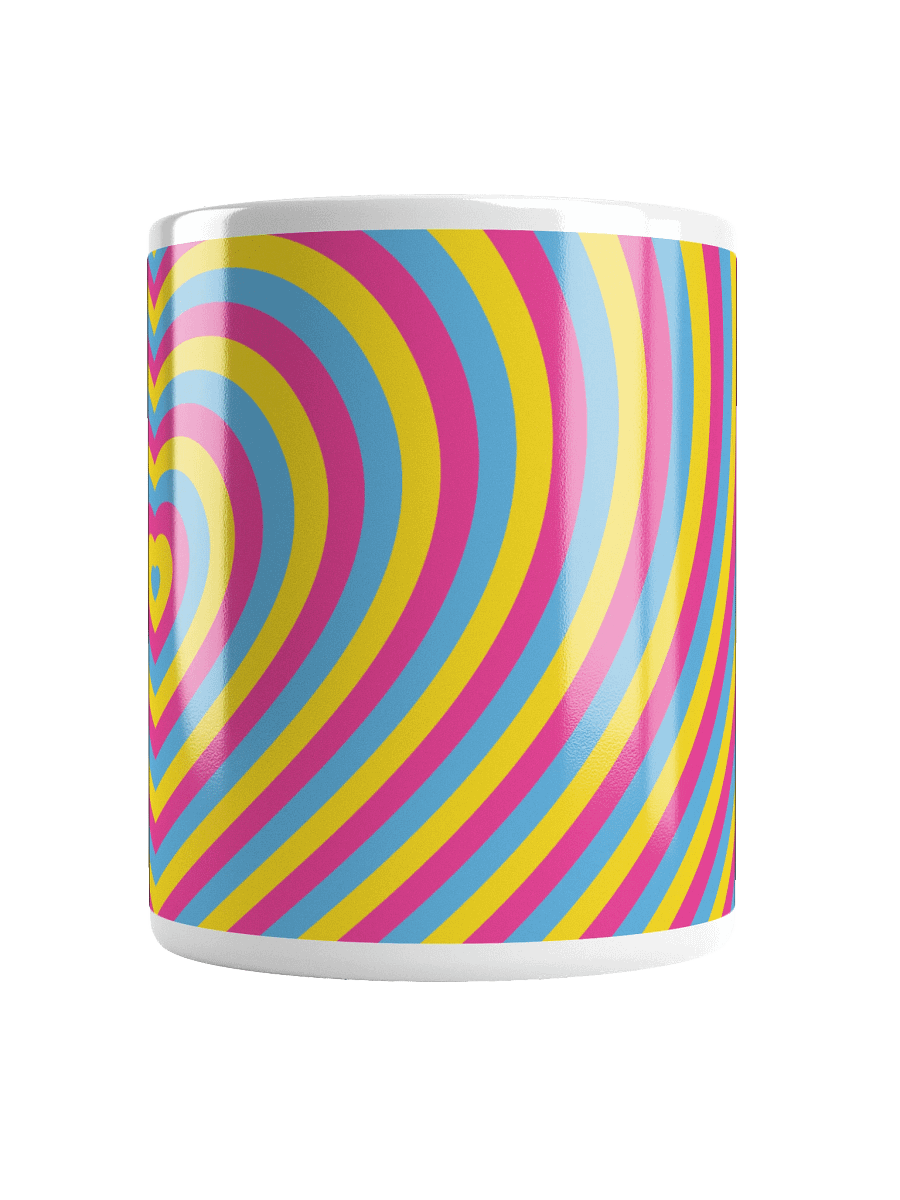 Pansexual Pride Hearts Mug (Right-handed) product image (6)