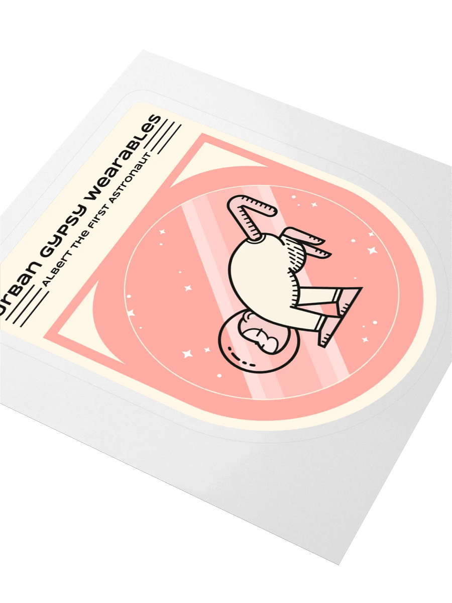 Albert The First Astronaut Kiss Cut Sticker product image (3)