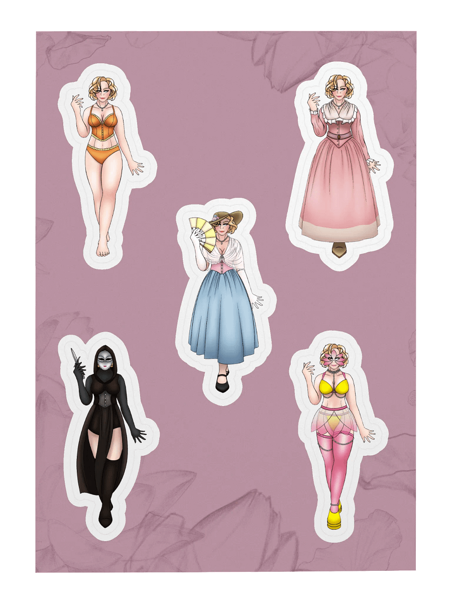 Bailey Lamdot's Outfits Kiss-Cut Sticker Sheet product image (3)