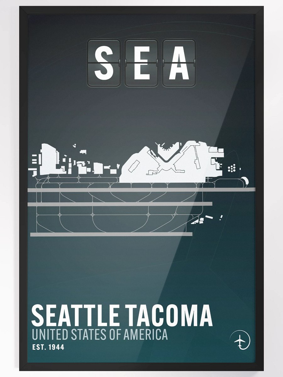 Seattle SEA Poster (Framed) product image (4)