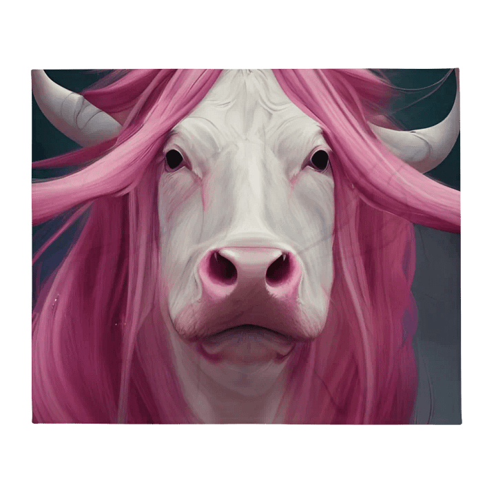 Pink Hair Cow Blanket product image (2)