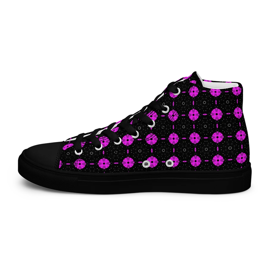 Abstract Pink Shapes Ladies Canvas Shoes High Tops product image (26)
