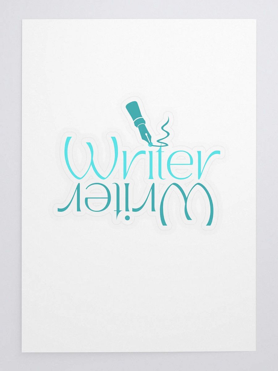 Writer Reflection Sticker - blue text product image (3)