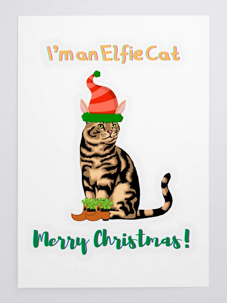 I'm an Elfie Cat Die Cut Sticker product image (3)