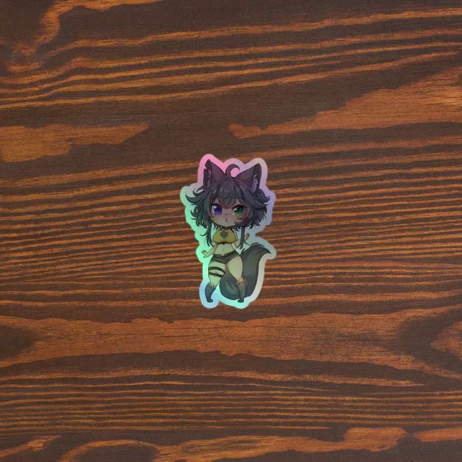 WolfcatRisi Thicc Chibi Holographic Sticker product image (3)