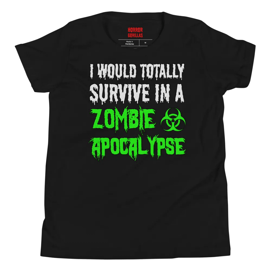 I Would Totally Survive In A Zombie Apocalypse T-Shirt For Kids product image (8)