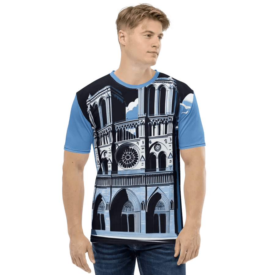 Notre Dam Cathedral Illustration Print Tee product image (5)