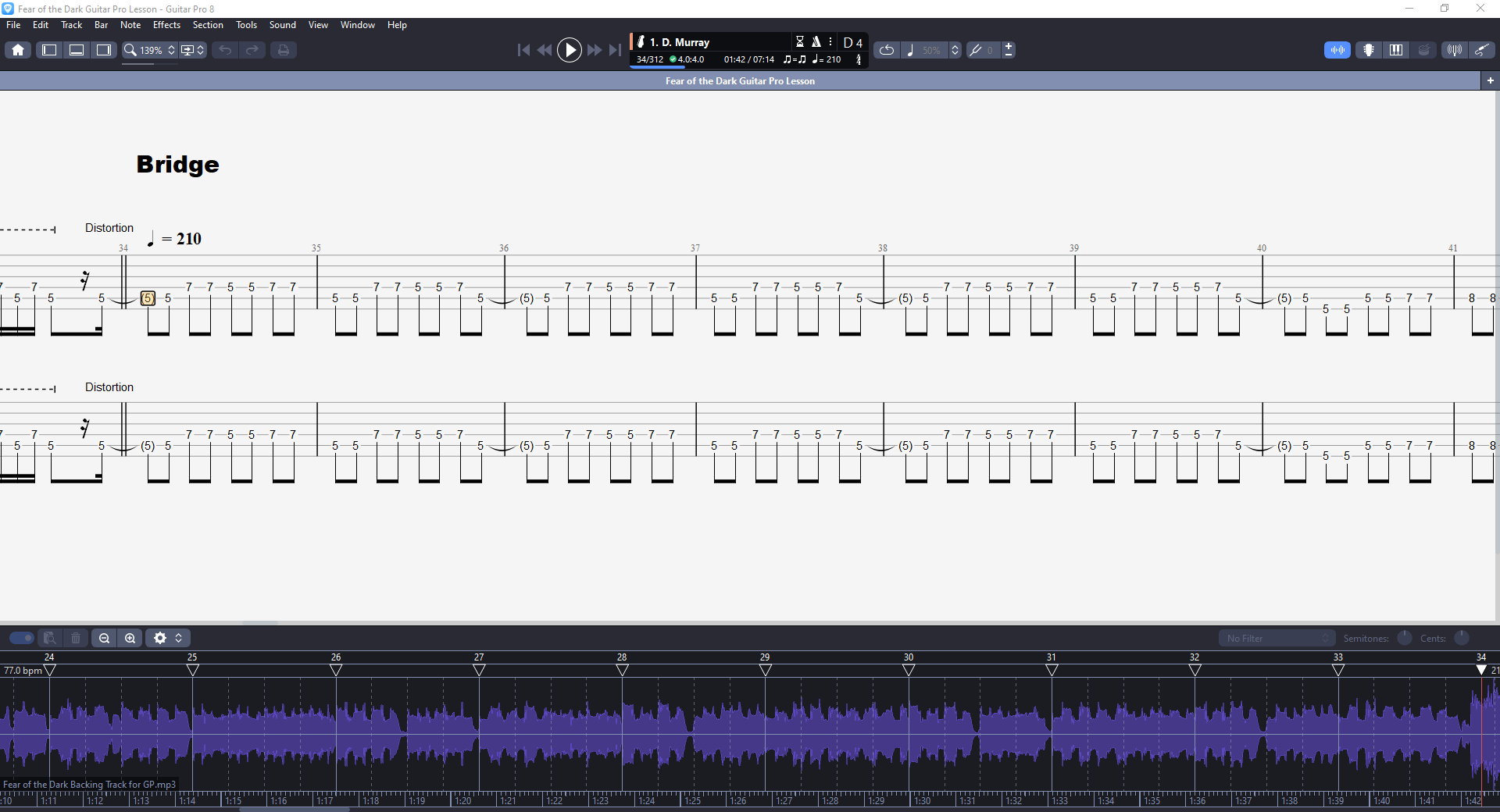 Fear of the Dark PDF TAB + Backing Track MP3 product image (3)