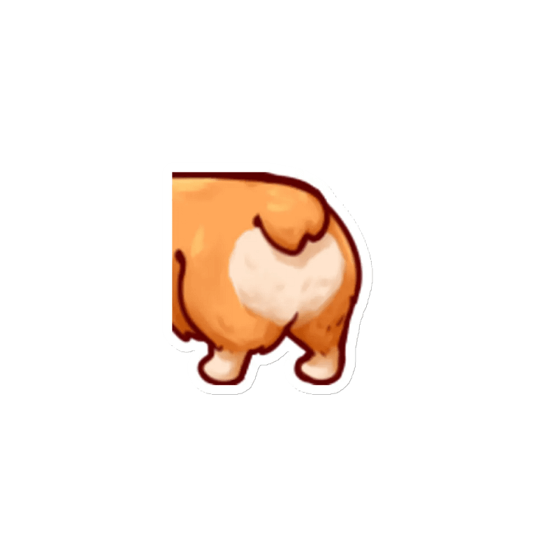 Corgi Heart Butt Die-Cut Magnet