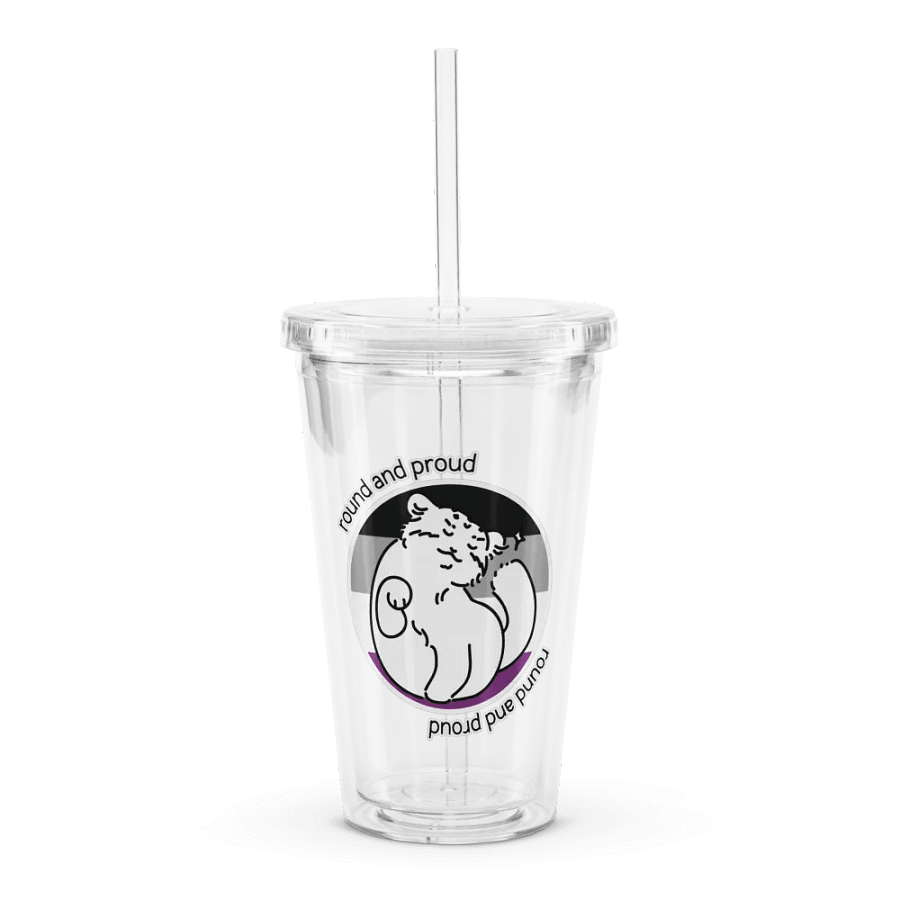 Round and Proud Manul Asexual Version - Transparent Cup & Straw product image (1)