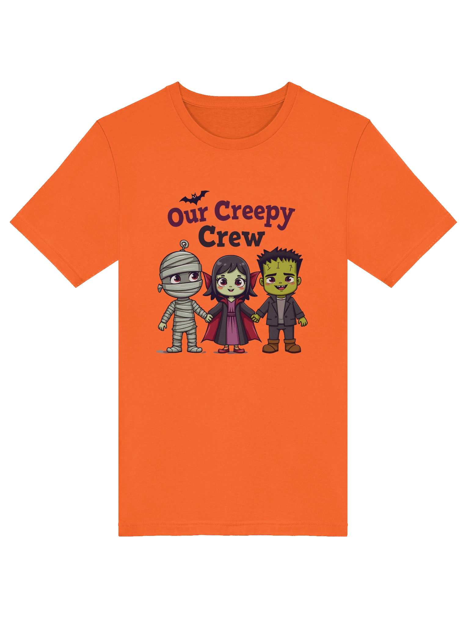 Creepy Crew Halloween T-Shirt | Cute Monster Characters Tee | Spooky Mummy Vampire Frankenstein Shirt product image (5)