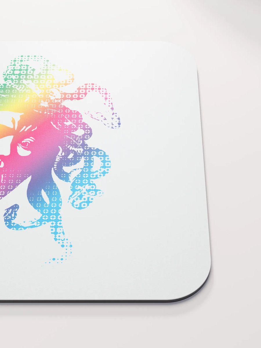 Rainbow Halftone Medusa on White - Mouse pad product image (5)