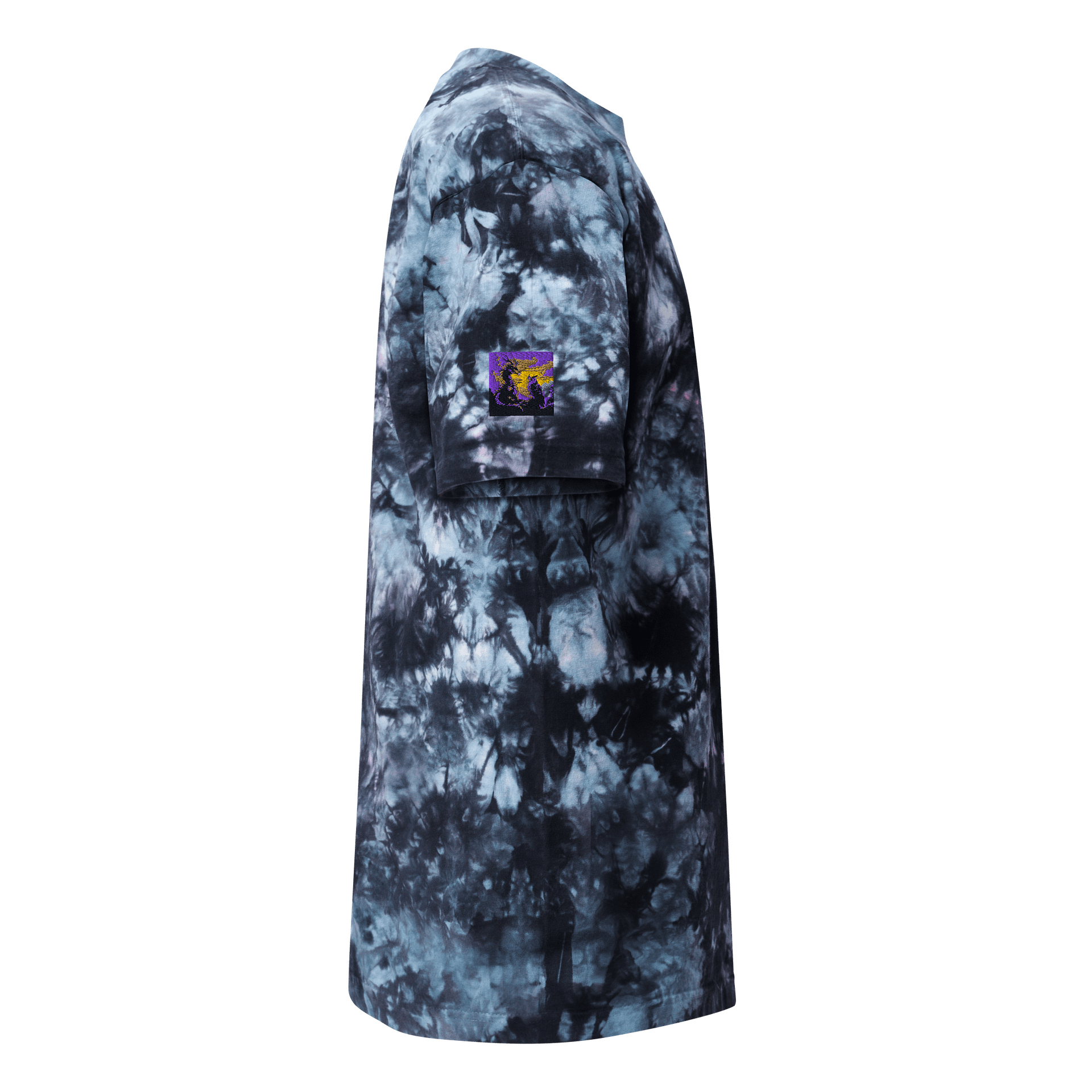Mystical Dragon and Owl Oversized Tie-Dye T-Shirt product image (3)