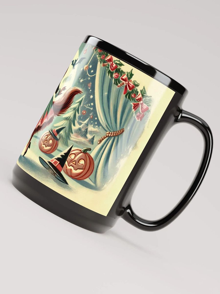 Halloween Werewolf Party Coffee Cup - 15 oz Black Glossy Mug product image (5)