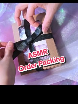 ASMR order packing with Haru 🌸 Lychi Kingdom 🎀 #smallbusinessowner #asmrpacking  #packorderswithme #fyp #craft