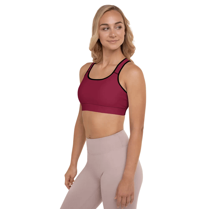 Maroon Padded Sports Bra product image (1)