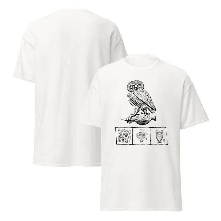 Athenian Owl Ancient Greek Art circa 150 BC, T-Shirt product image (2)