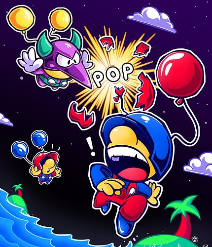 Balloon Fight on the Nintendo 🎈💥

#artistsoninstagram #balloonflight #nes #famicom #retrogaming #fanart #nintendo