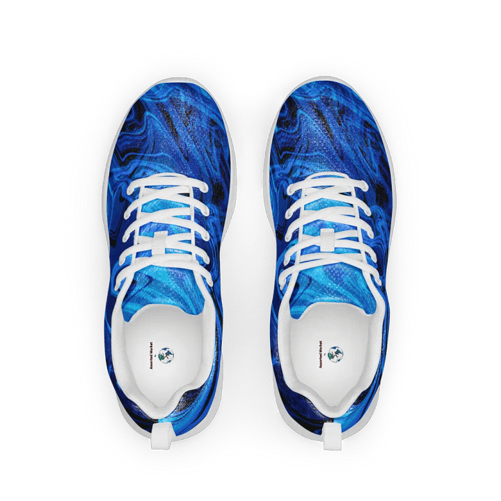 Marbled Blue and Black Women's Athletic Shoes product image (1)