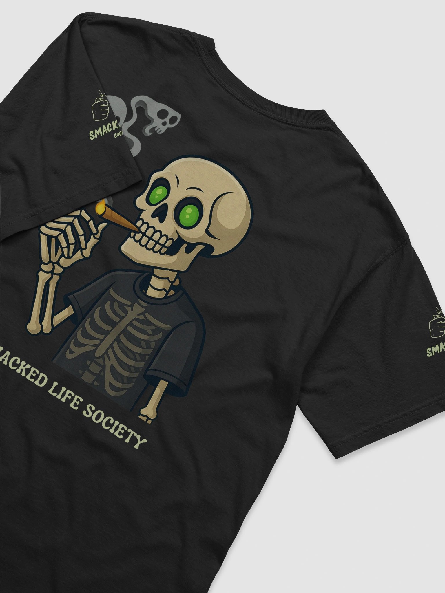 Smacked to the Bone – Halloween Skeleton Stoner Tee product image (17)