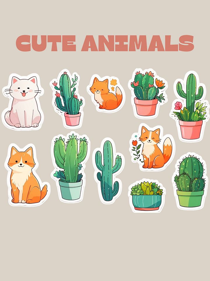 Cute Animals Sticker Sheet product image (1)