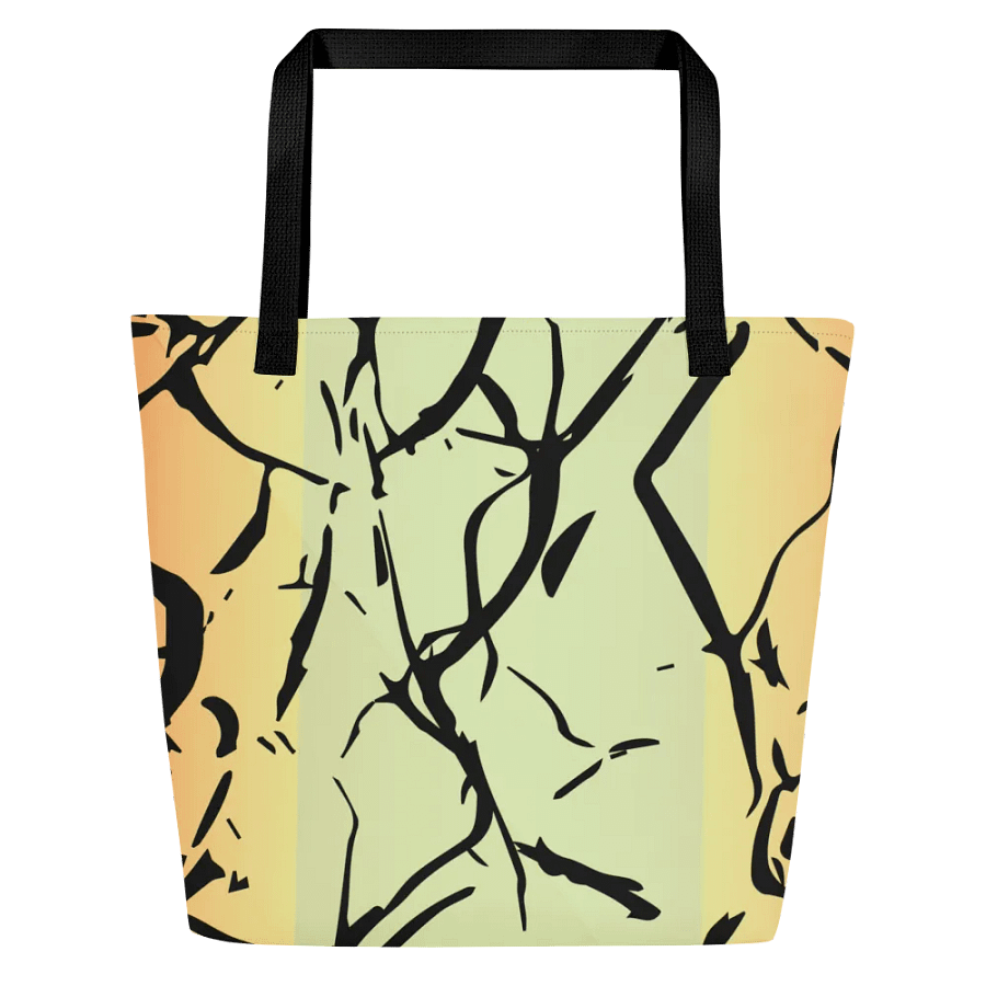 Orange to Green Enigma/All-Over Print Large Tote Bag w/ Pocket by Sublicolor product image (4)