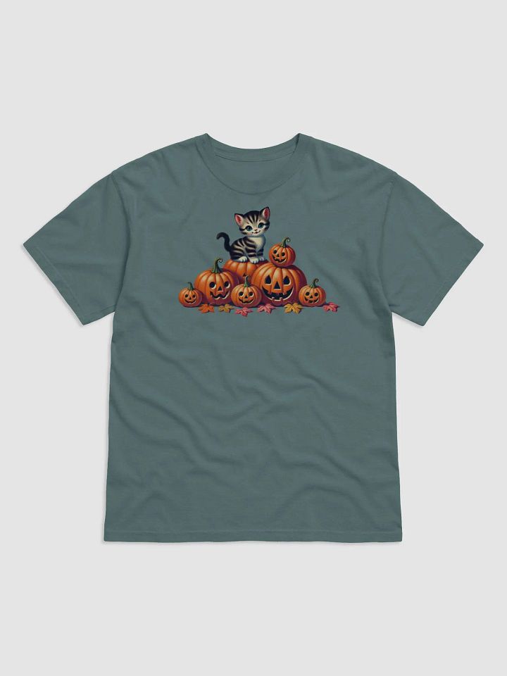 Halloween Kitten and Jack-o-Lanterns Comfort Colors T-Shirt product image (2)