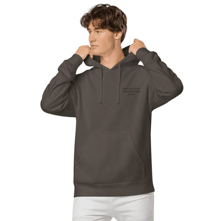 L.C. HEADPHONES ON (black) embroidered pigment hoodie product image (7)