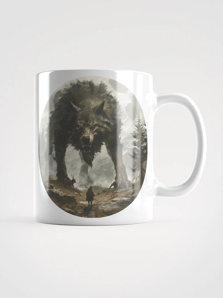 Fenrir - The Monstrous Wolf of Norse Mythology White Glossy Mug product image (1)