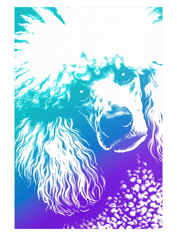 Pop Art Poodle Print / Frame Not Included product image (1)
