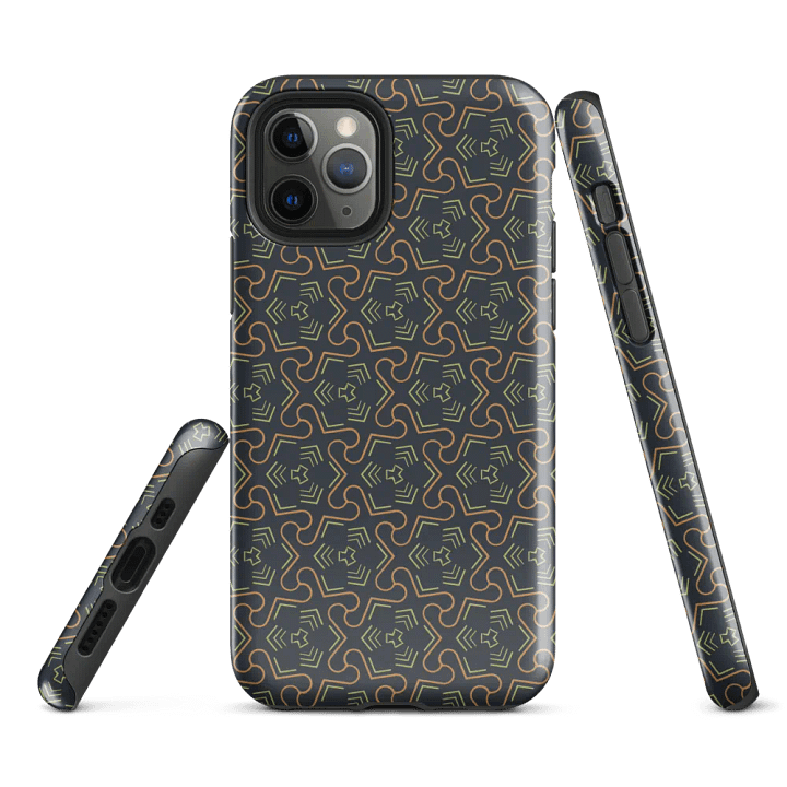 Groovy Grove Geometric Pattern Tough iPhone Case product image (1)