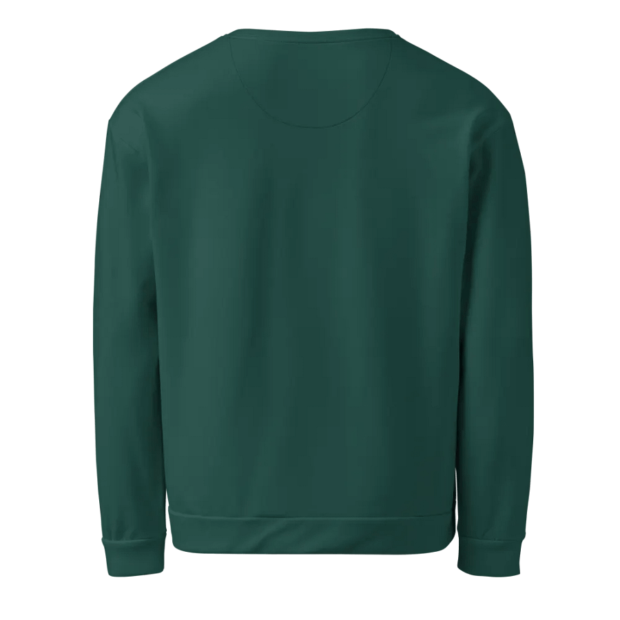 Plain Dark Green Soft Summer Unisex Recycled Polyester Heavyweight Premium Sweatshirt by Treasure Pie product image (3)